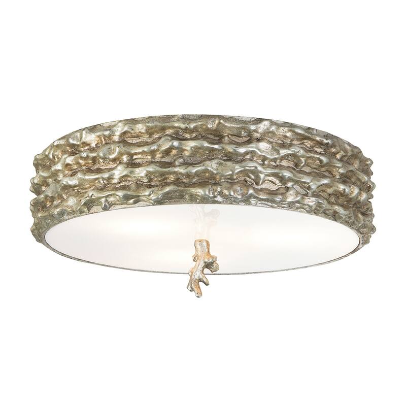 Trellis Silver 3-Light Flush