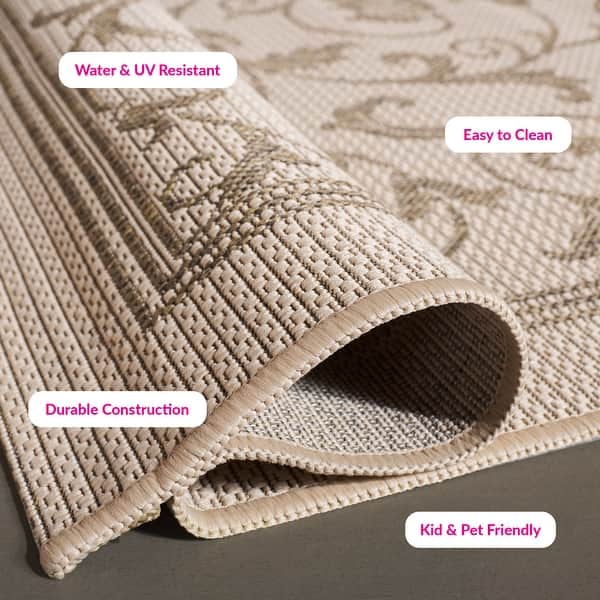 SAFAVIEH Courtyard Clarine Indoor/ Outdoor Waterproof Patio Backyard Rug