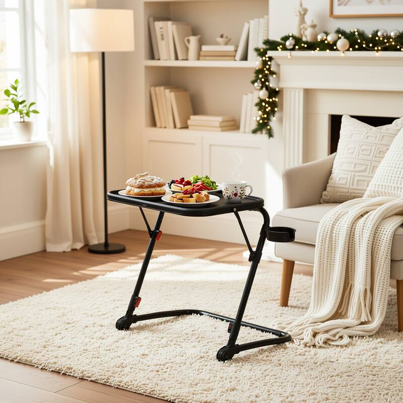 Heavy Duty Camping and Backyard Patio Table Foldable 28.74IN Height, Solid Frame, AllTerrain Stability