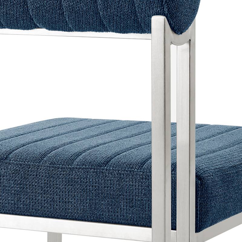 Anastasia Modern Upholstered Metal Dining Chairs - Set of 2