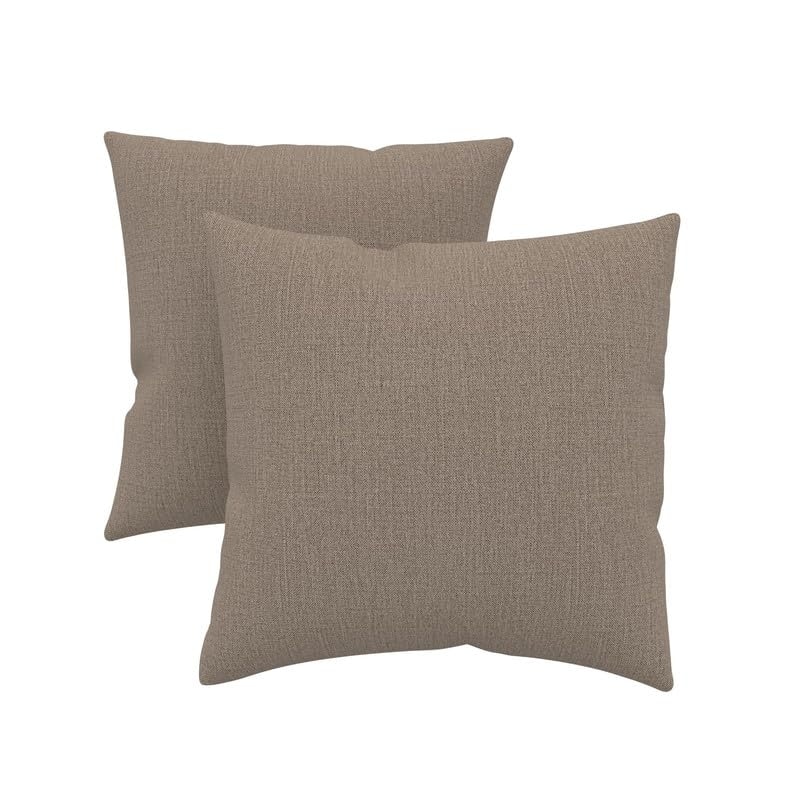 Covers & All Sunbrella Indoor/Outdoor Square Throw Pillows Inserts with Covers, Set of 2 (16x16)