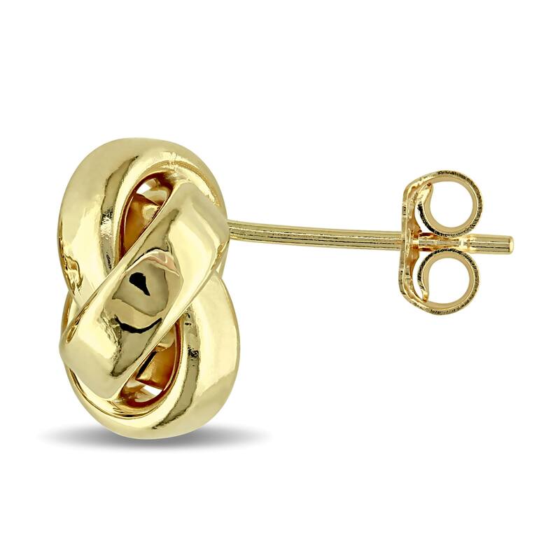 Miadora 10k Yellow Gold Love Knot Stud Earrings