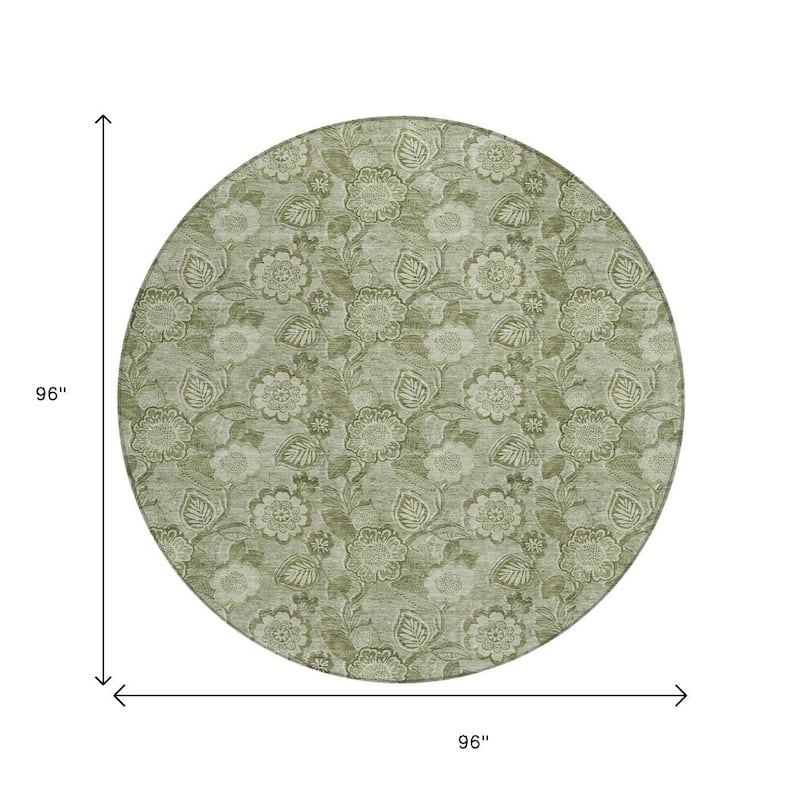HomeRoots Floral Transitional Rectangle Outdoor Rug