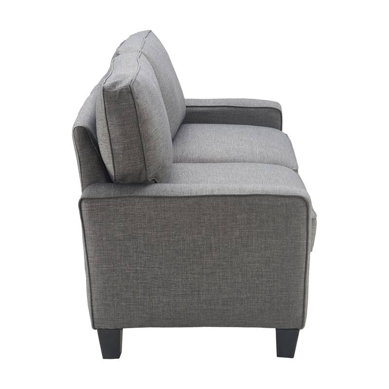 Serta Palisades Upholstered 61" Sofas for Living Room Modern Design Couch, Straight Arms, Tool-Free Assembly