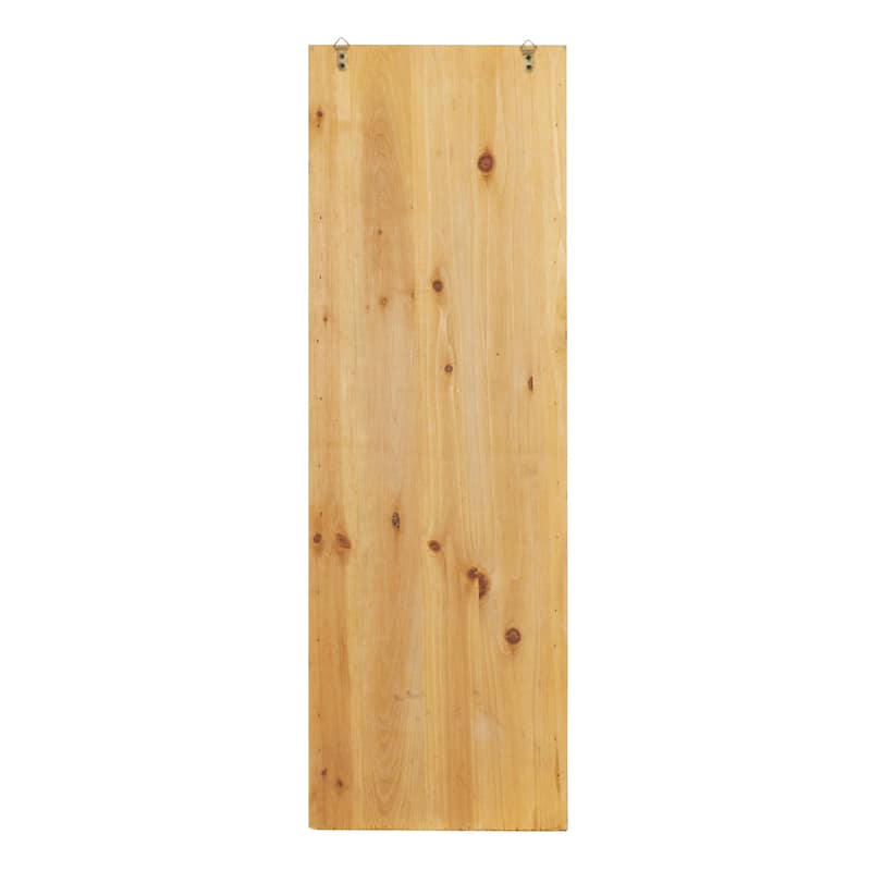 Wood 6 Slots Magazine Rack Holder with Suspended Baskets and Label Slot - Brown - Roche River Decor - 12"W x 3"L x 36"H