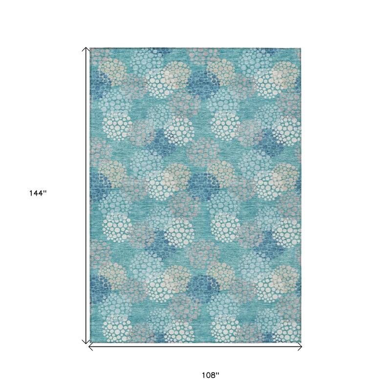 HomeRoots Polka Dot Transitional Rectangle Outdoor Rug