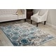 preview thumbnail 7 of 12, Nourison Karma Abstract Vintage Medallion Area Rug 5'3" x 7'4" - Ivory/Blue - Rectangle