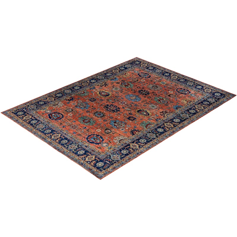 Serapi One-of-a-Kind Hand-Knotted Area Rug - Orange, 9' 0" x 11' 11" - 9' 0" x 11' 11"