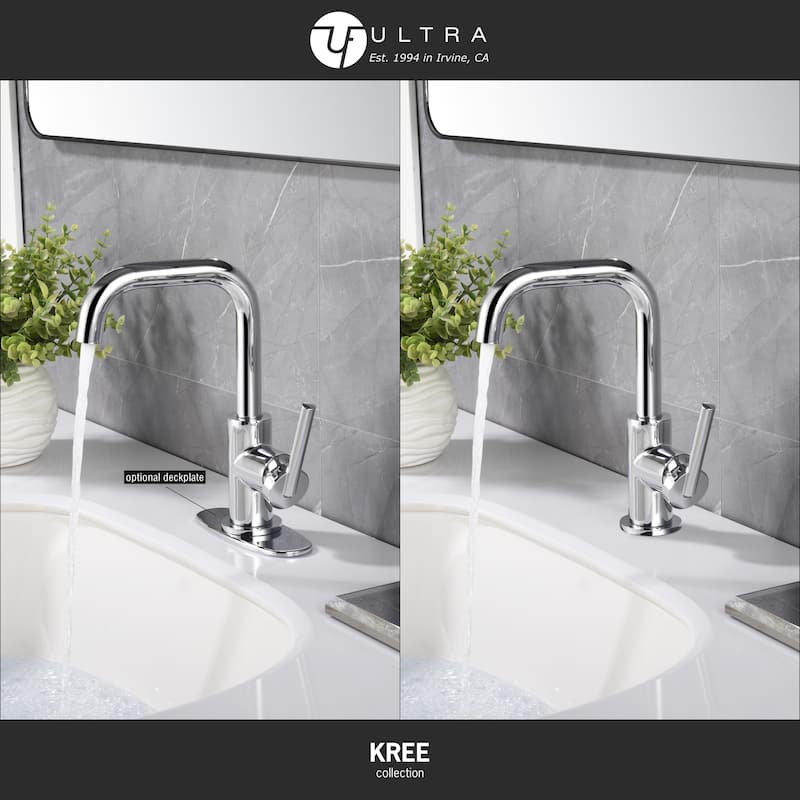 Ultra Faucets Kree Collection Single-Handle Swivel Spout Lavatory Faucet