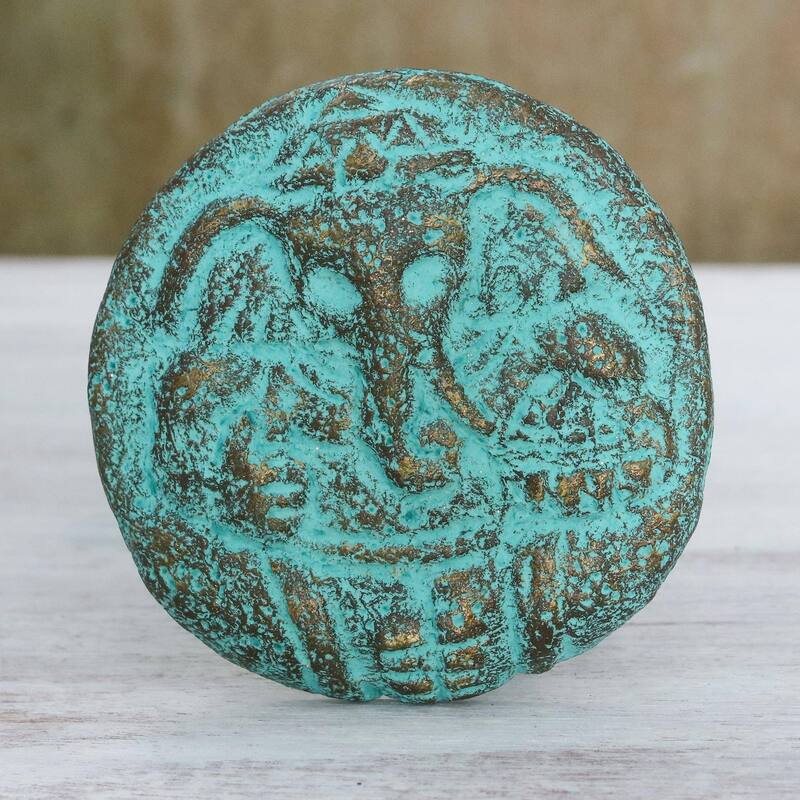 Handmade Teak relief panel, 'Morning Bloom'(Thailand)