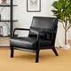 preview thumbnail 74 of 119, Glitzhome Set of 2 30.75"H Mid-Century Modern PU Leather Accent Chairs - 25.75"W x 33.75"D x 30.75"H