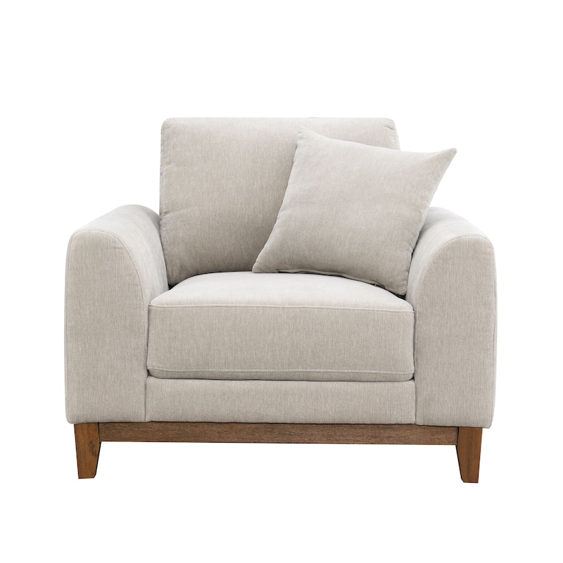 Furniture of America Lurek Mid Century Modern OEKO TEX Chenille Arm Chair