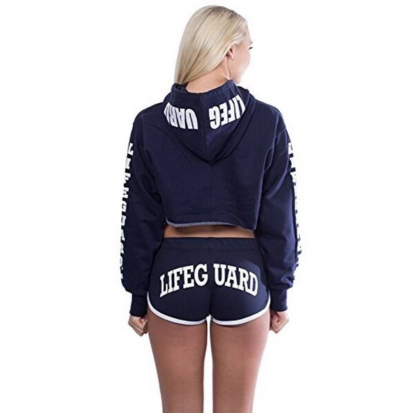 lifeguard crop top hoodie