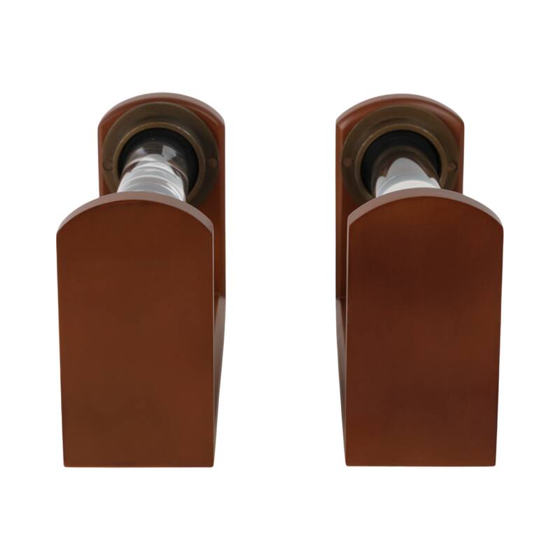 Decorative Hourglass Sand Timer Bookends - Set of 2, 8", Brown - 10.0"