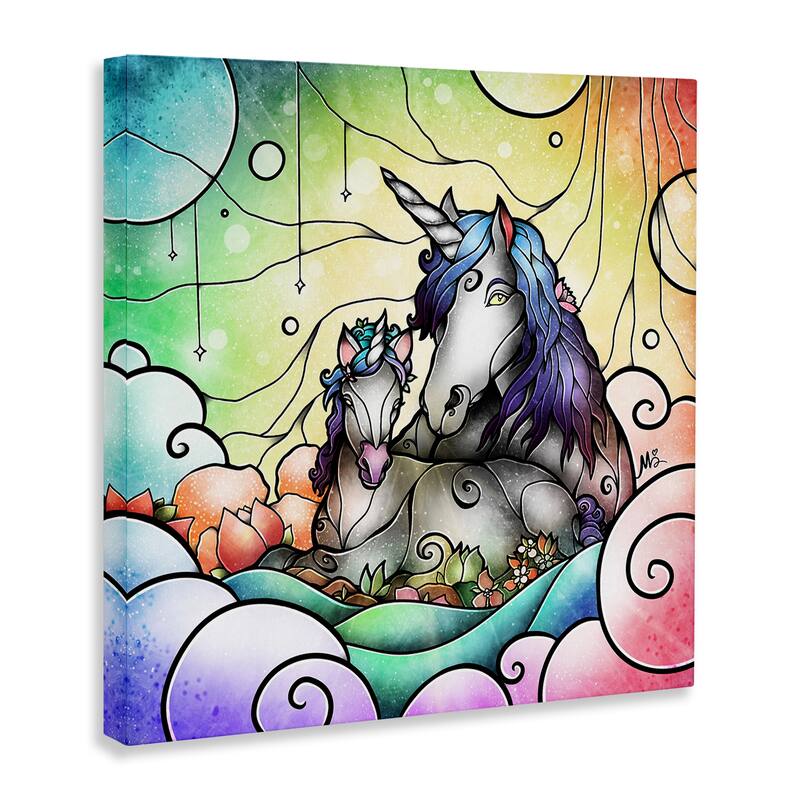 Stupell Deco Style Unicorns Canvas Wall Art Design By Mandie Manzano