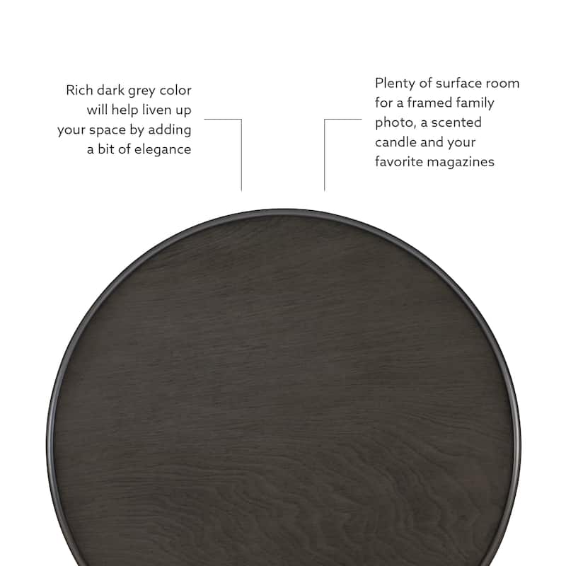 Linon Kallie Round Spindle Accent Table
