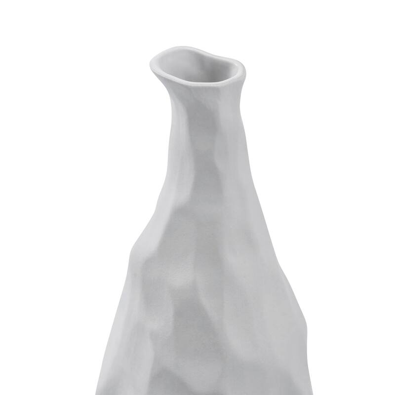 Renwil Blouin Indoor Ceramic Stoneware Vase, White Semi-Gloss