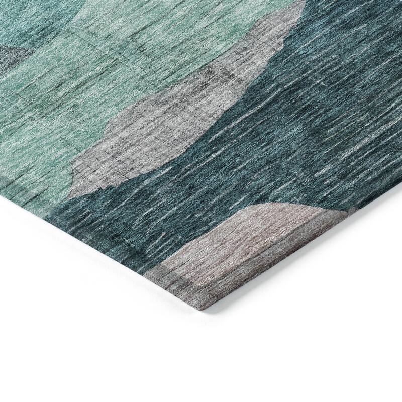 HomeRoots Abstract Transitional Rectangle Outdoor Rug