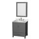 Option Dark Gray / White Carrara Marble Top / Brushed