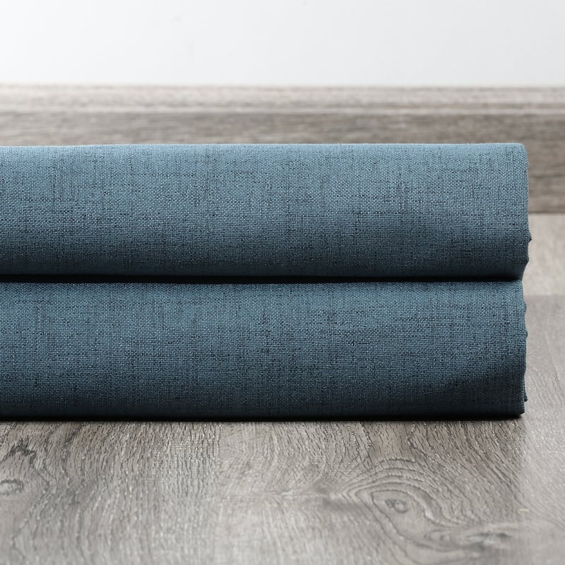 Exclusive Fabrics Vintage Thermal Cross Linen Weave Max Blackout Grommet Curtain (1 Panel)