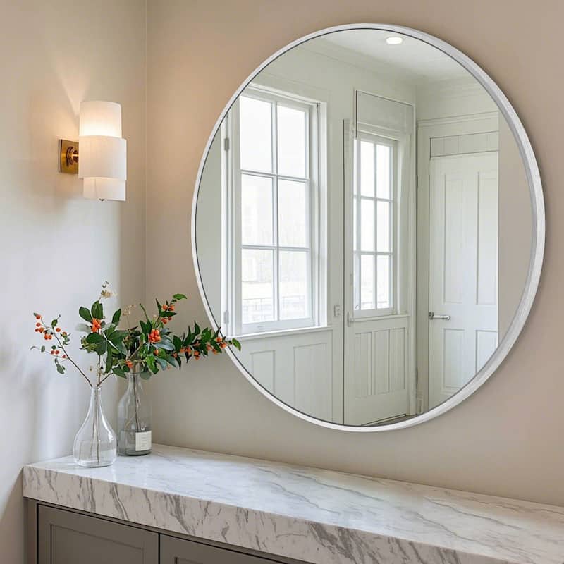 Modern Bathroom Wall Mounted Round Vanity Mirror