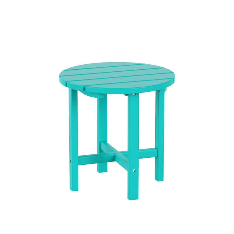 Altura Outdoor Eco-Friendly All Weather Adirondack Chair with Side Table (2-Piece Set)