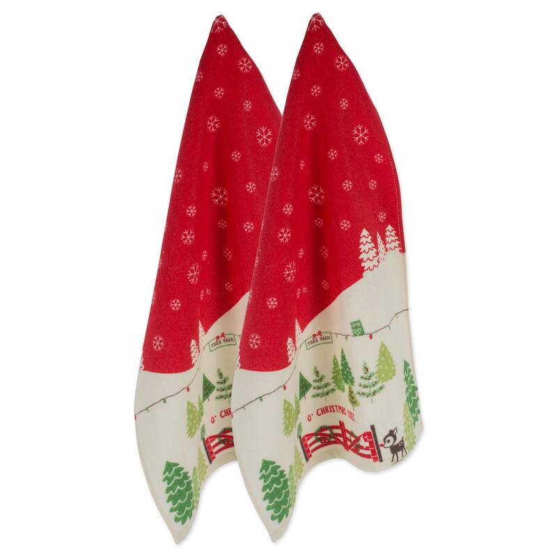 DII Assorted Christmas Printed Dishtowel