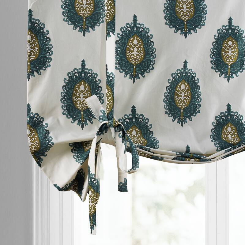 Exclusive Fabrics Mayan Printed Cotton Tie-Up Window Shade - 46 X 63