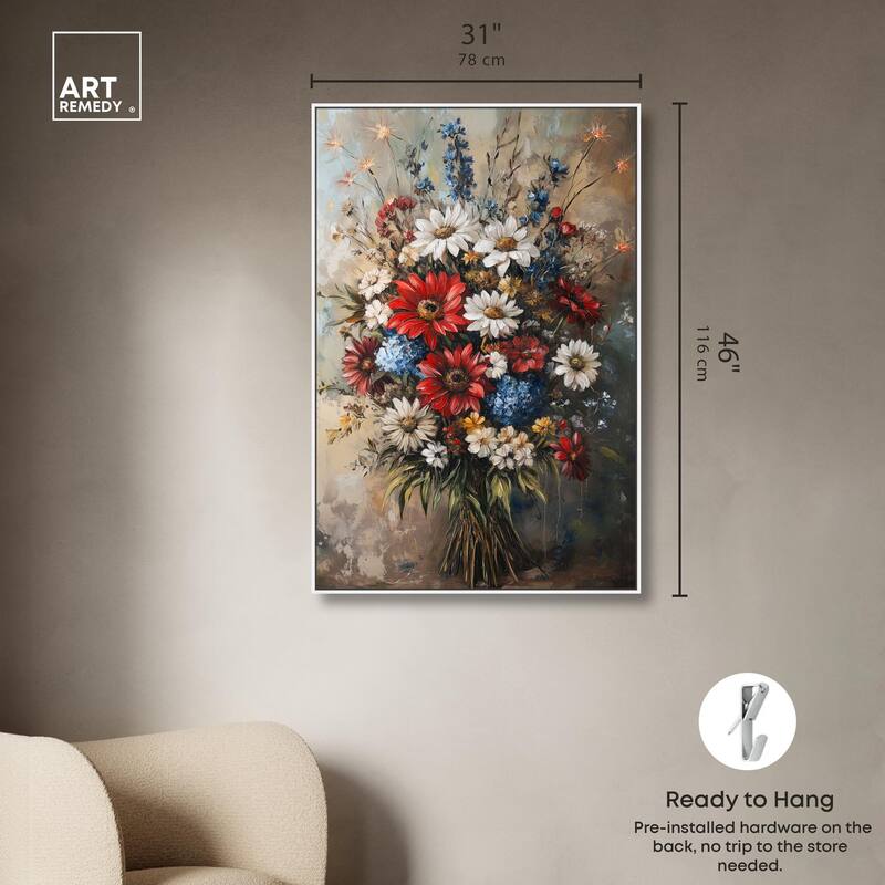 Symphony of Flowers II Canvas by Art Remedy