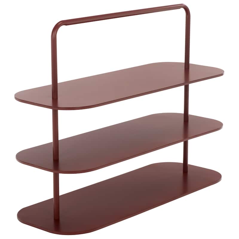 SAFAVIEH Home Jordan 3 Tier Metal Shoe Rack - 34"W x 13"D x 26"H