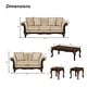 preview thumbnail 13 of 30, Hernen Carved Wood Frame 5-Piece Living Room Set