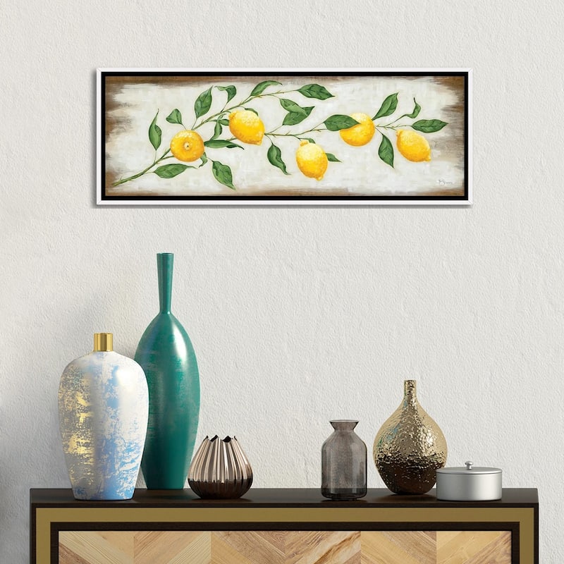 iCanvas "Lemon Branch" by Hollihocks Art Framed Canvas Print