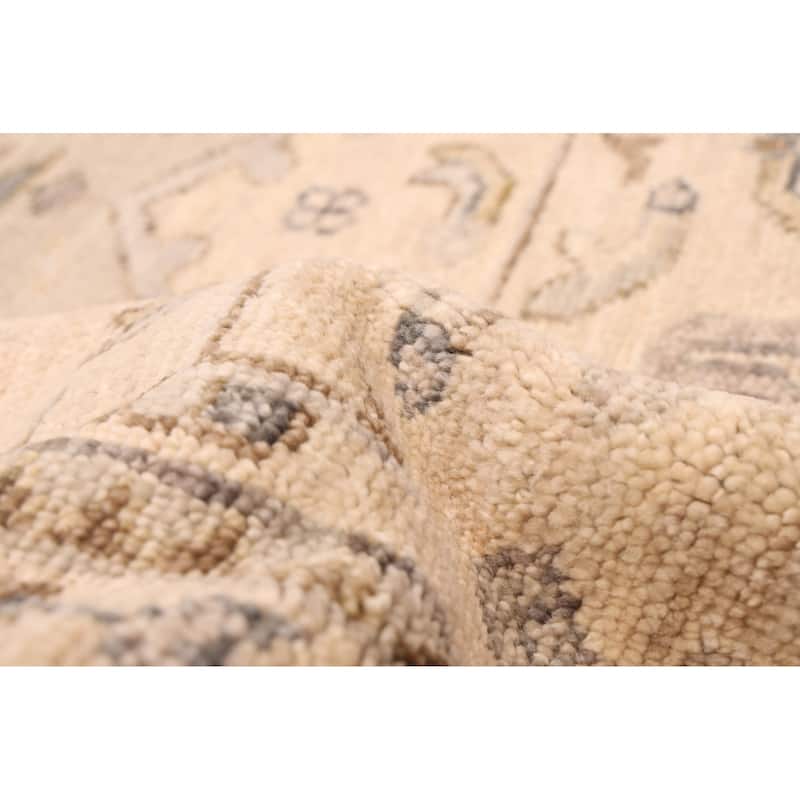 ECARPETGALLERY Hand-knotted Jules Serapi Ivory, Light Grey Wool Rug - 9'1 x 12'0