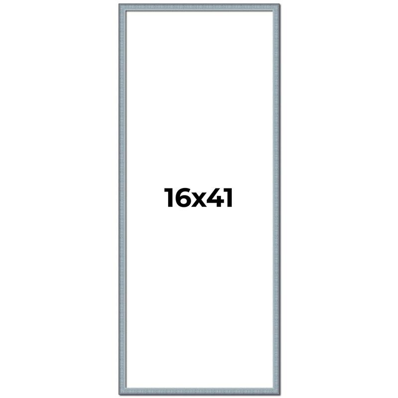 16x41 Frame Rustic Sky Blue Solid Wood Picture Frame | 0.75 Inch