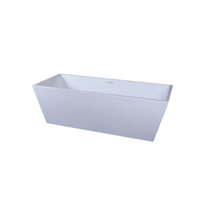Timothy Soaking Rectangular Bathtub in Glossy White
