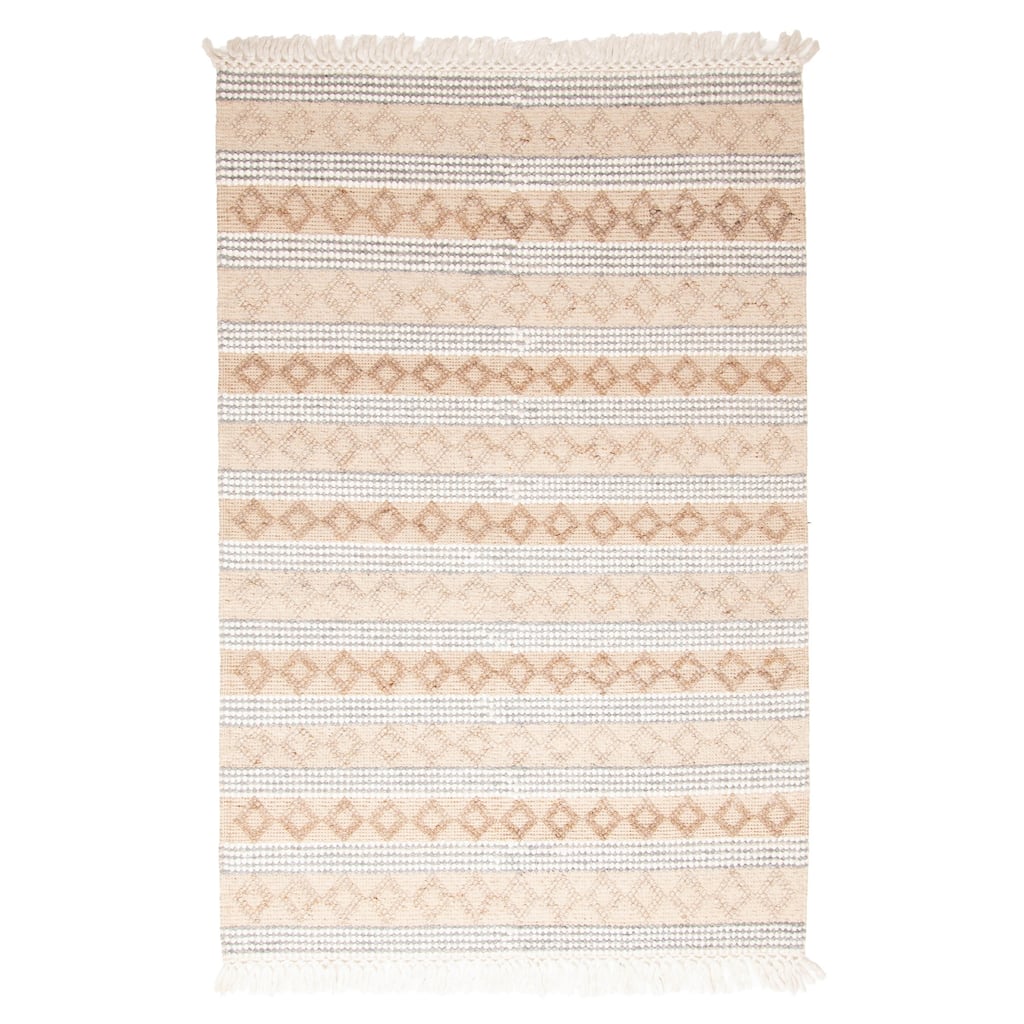 ECARPETGALLERY Braid weave Sienna Tan Wool Rug - 5'1 x 7'7