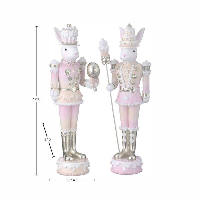 12" Resin Candy Soldier Bunny