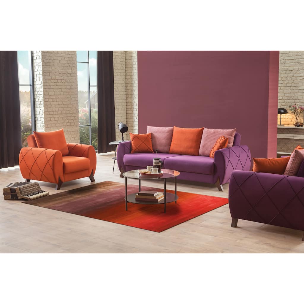 Red Contemporary Stripe Horizon Area Rug, Stylish Modern Rug for Living Room, Bedroom, Office, Home Décor