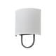 preview thumbnail 6 of 17, 1-Light Modern Ivory Fabric Wall Sconce