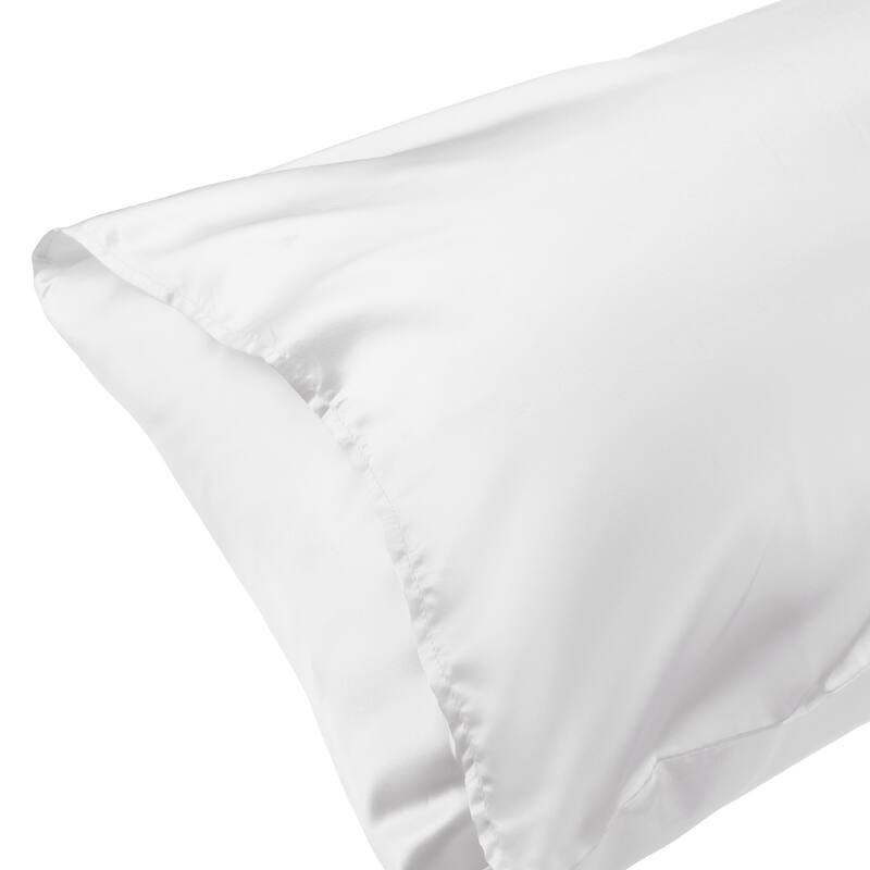 Satin Comfortable Envelope Closure Standard Pillowcase 2 Pcs - White - Standard(20"x26")