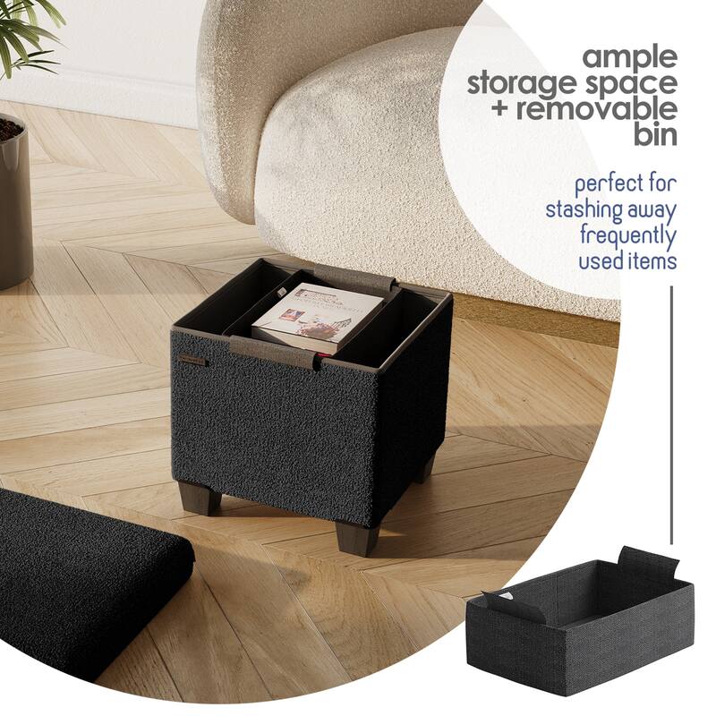 Emperyan Storage Bench for Living Room, Small Ottoman Foot Rest