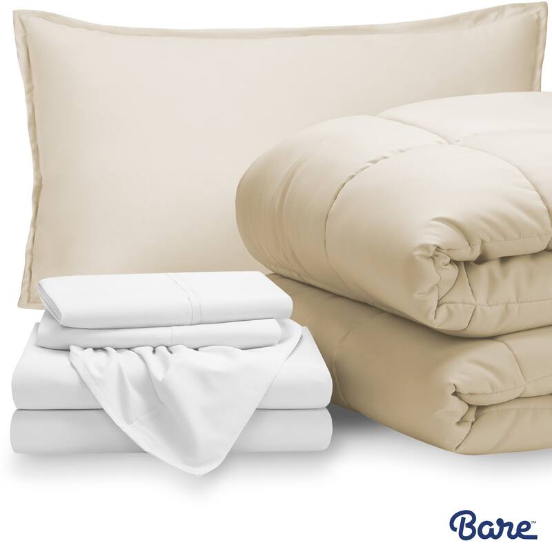 Bare Home Bed-in-a-Bag Down Alternative Comforter & Sheet Set
