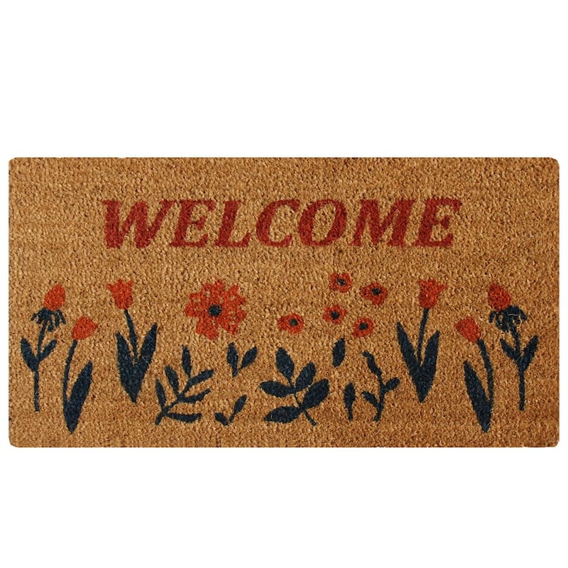 Rubber-Cal "Floral Garden" - Welcome Spring Doormat 15mm X 18" X 30"