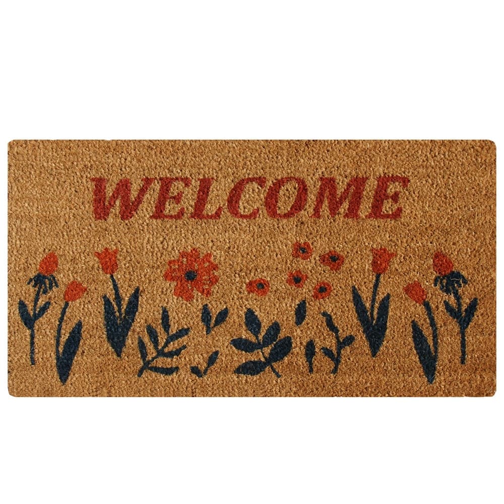 Rubber-Cal "Floral Garden" - Welcome Spring Doormat 15mm X 18" X 30"