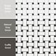 preview thumbnail 4 of 12, SomerTile Metro Basketweave Matte White with Black Dot 11.75" x 11.75" Porcelain Mosaic Tile