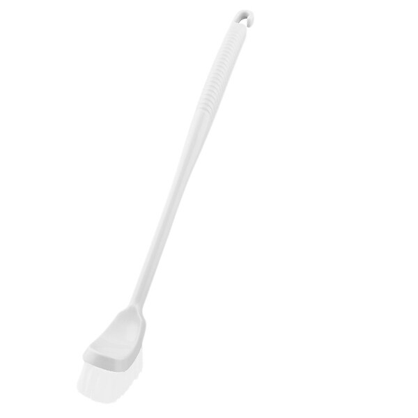 Bathroom Closestool Plastic Rectangle Bristle Head Cleaning Brush Cleaner Tool White