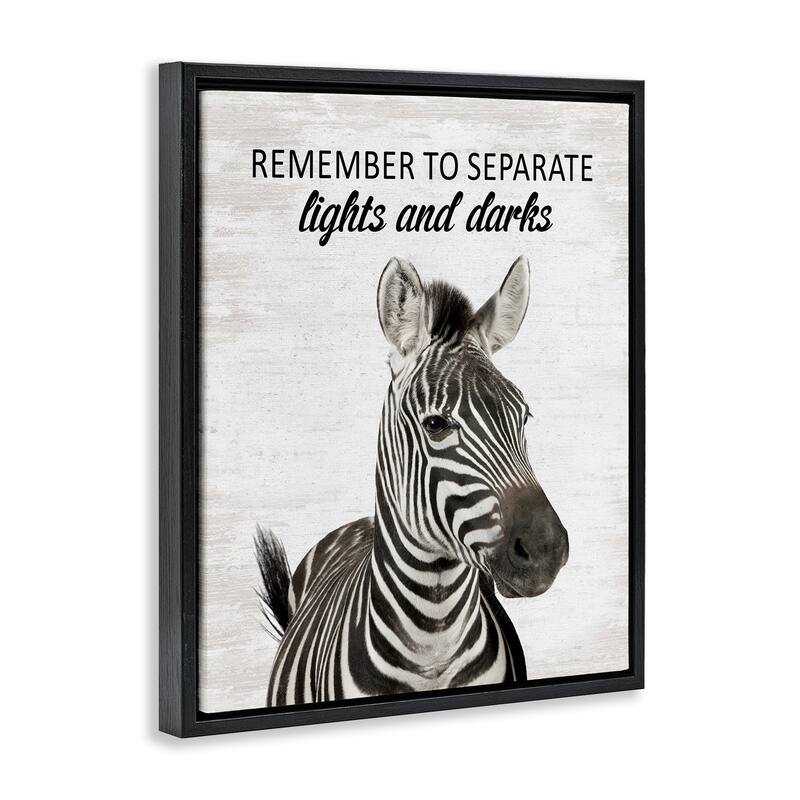 Stupell Remember To Separate Laundry Framed Floater Canvas Wall Art Design By Lettered and Lined
