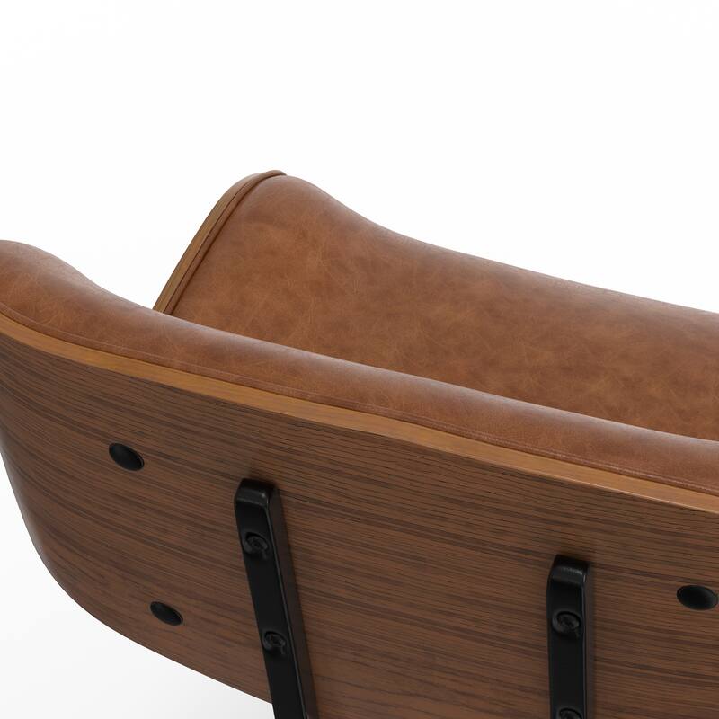WYNDENHALL Perry Swivel Adjustable Executive Computer Bentwood Office Chair - 22 W x 25 D x 34.1 H
