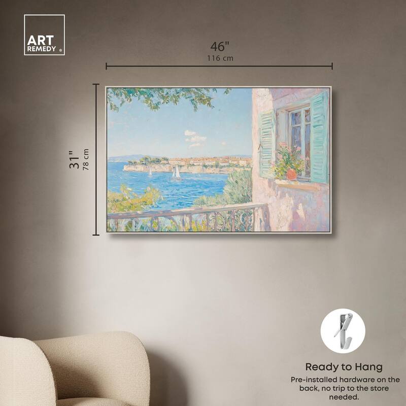 Mediterranean View Canvas by Art Remedy