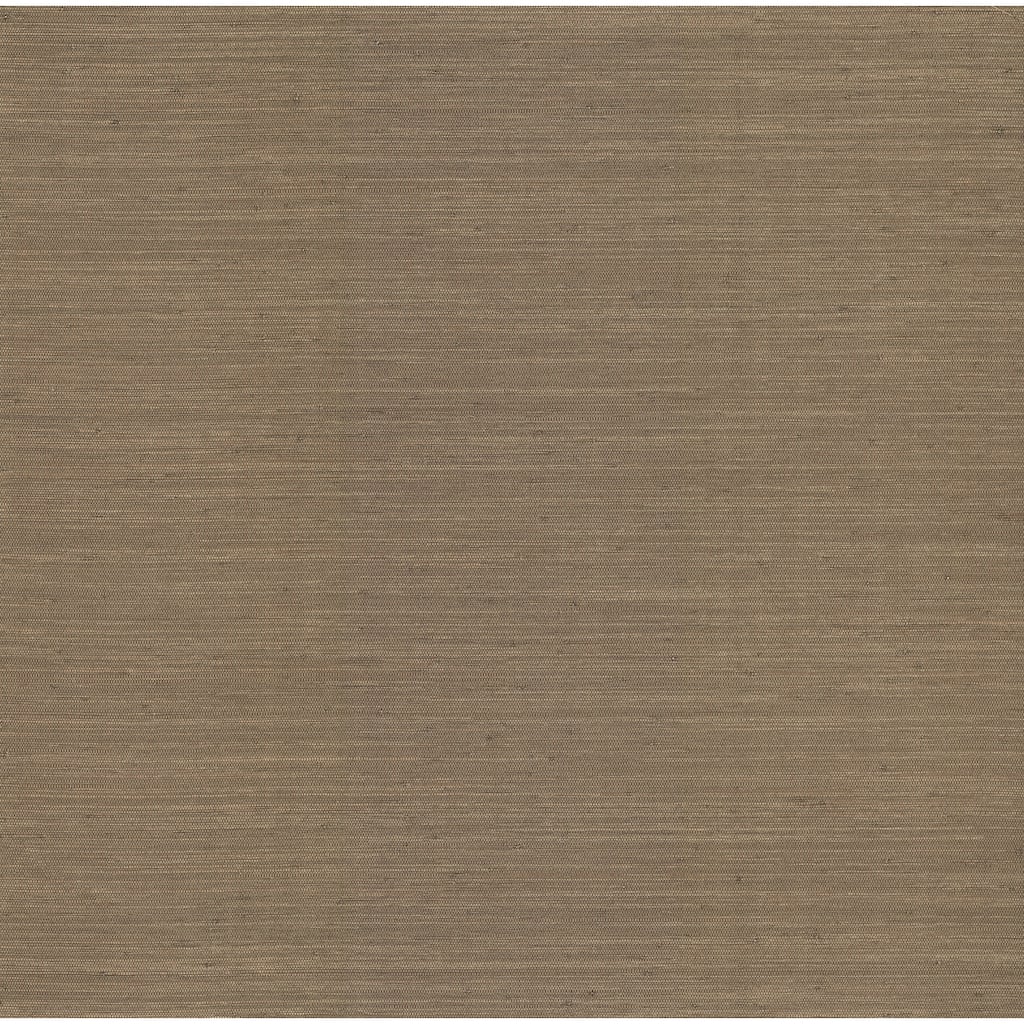 Chris Loves Julia x A-Street Prints Mycroft Chestnut Grasscloth Wallpaper